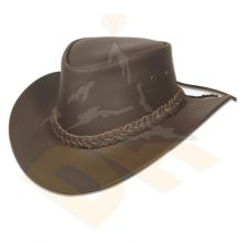 D-Brown Nubic Leather Hat